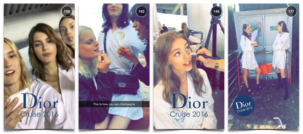 Dior Snapchat Live Feed podczas Cruise 2016