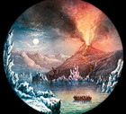 Hekla Volcano, Iceland, hand-coloured magic lantern slide, 19th century.