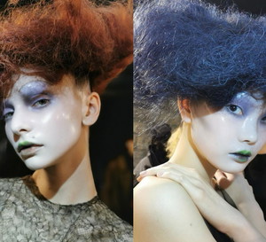 Modelki-lalki na pokazie Maison Margiela