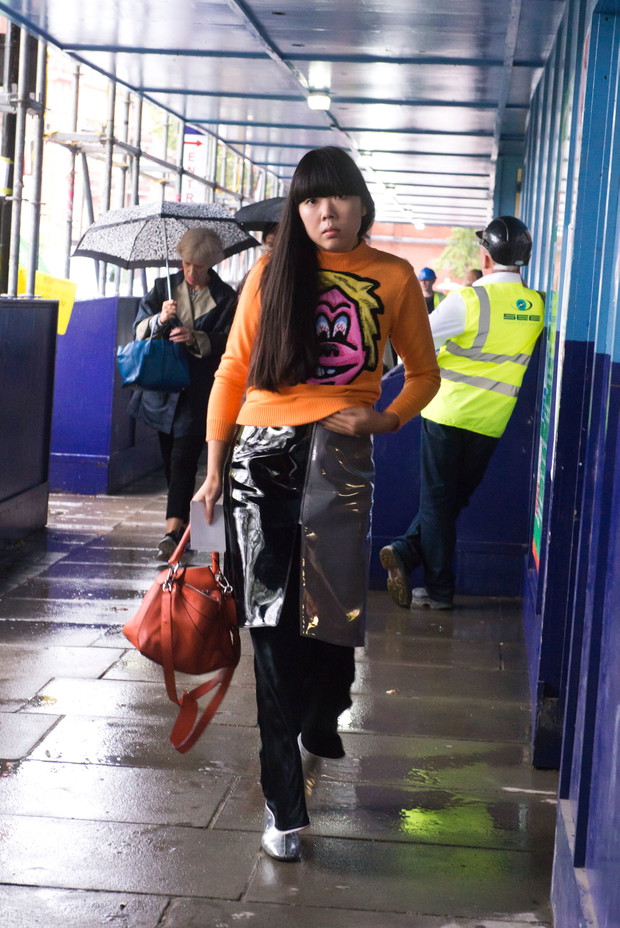 Street fashion na London Fashion Week