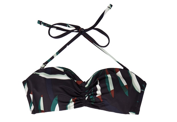 Biustonosz od bikini typu bandeau w liście palmowe OYSHO