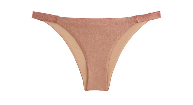 Miedziane figi od bikini z metaliczną nicią