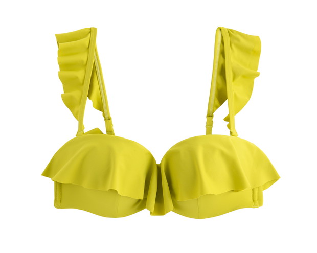 Biustonosz od bikini typu bandeau z falbanami OYSHO