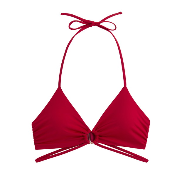 Gładki trójkątny biustonosz od bikini z kółkiem OYSHO