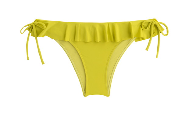 Klasyczne figi od bikini z falbanami OYSHO