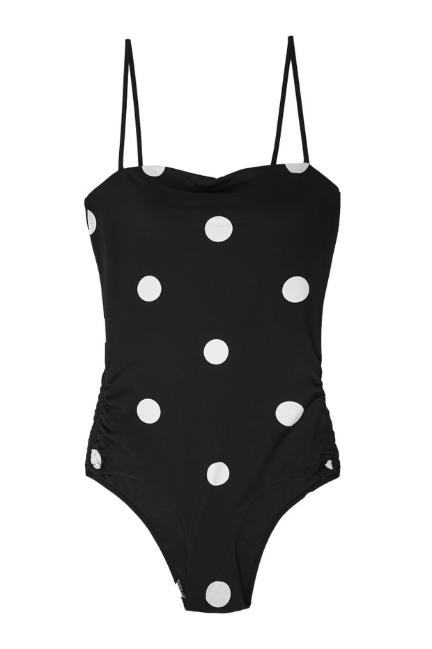 Kostium kąpielowy typu bandeau w grochy OYSHO