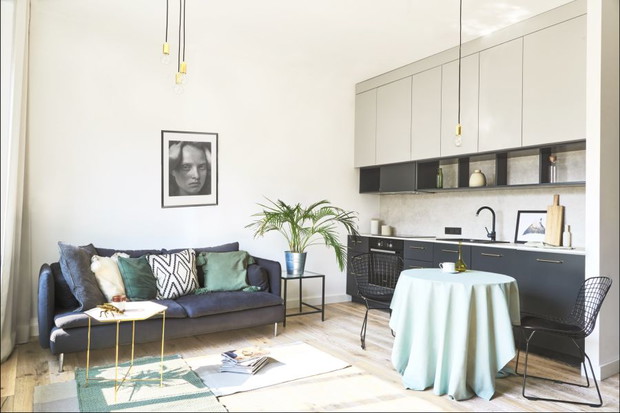 Kawalerka na Powiślu, projekt Dash Interiors