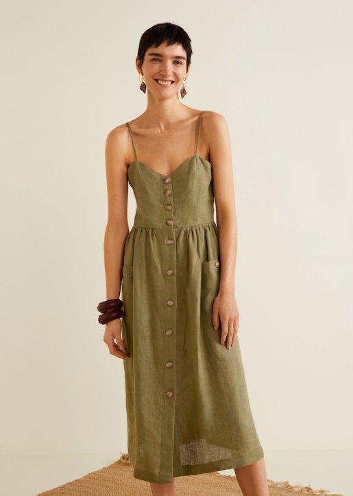 Sukienka khaki Mango
