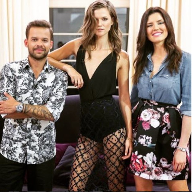 Małgorzata Leitner z Kasią Struss i Michałem Pirogiem fot. instagram.com/gosialeitner