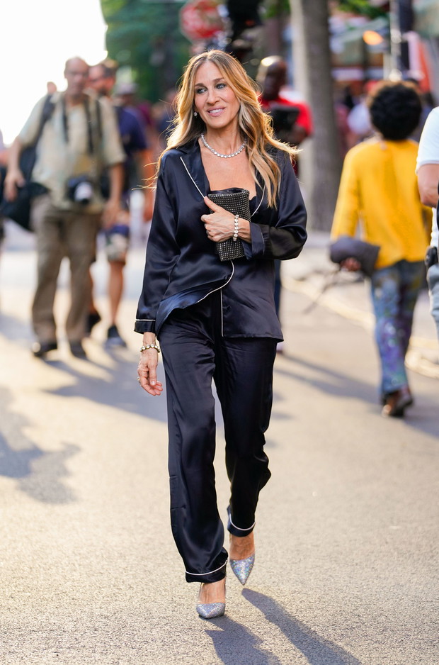 Sarah Jessica Parker na planie kampanii Intimissimi w Nowym Jorku, 16.06.2018.