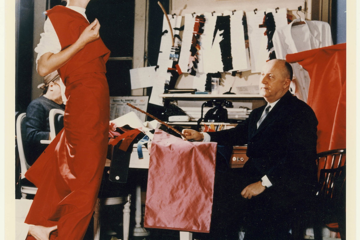 Christian Dior z modelką Lucky, 1955