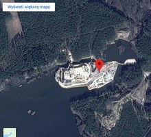 Zamek w Puszczy Noteckiej - zdjęcie z satelity Google Maps