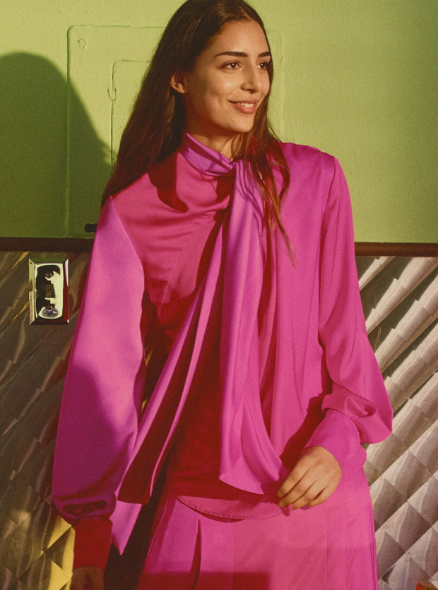 Bluzka z wiązaniem H&M Studio