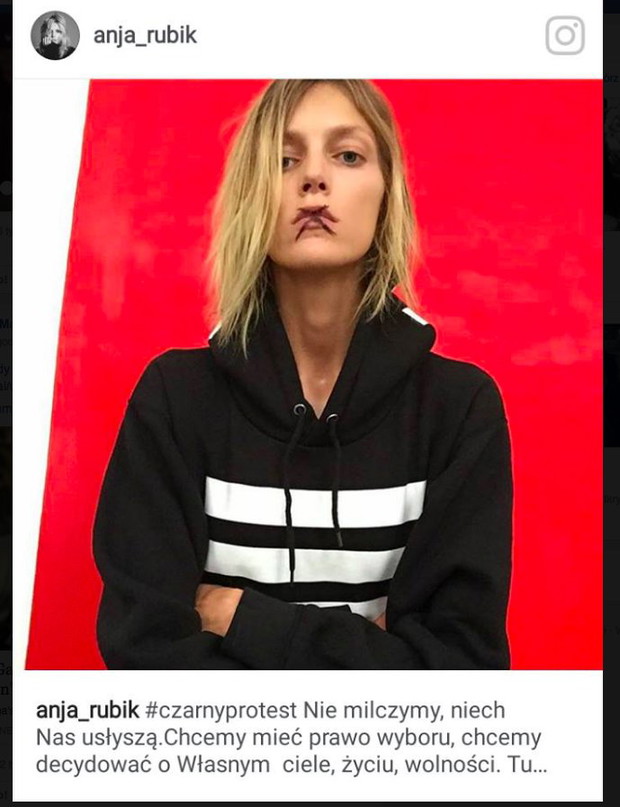 Czarny protest - Anja Rubik