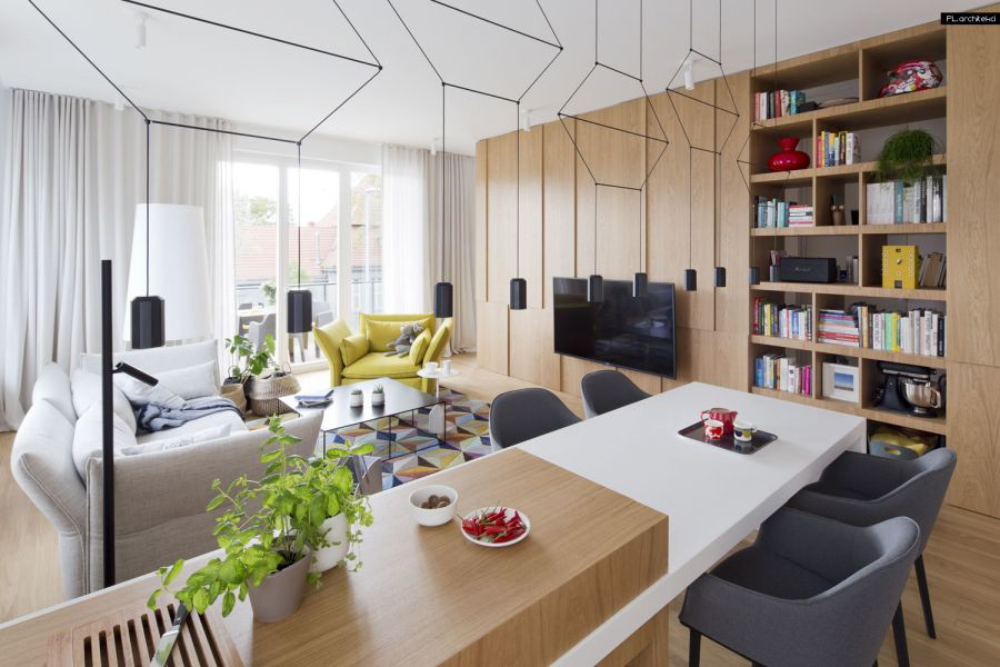 Nowoczesny apartament w Poznaniu, projekt: PL.architekci