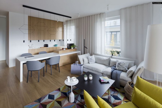 Nowoczesny apartament w Poznaniu, projekt: PL.architekci