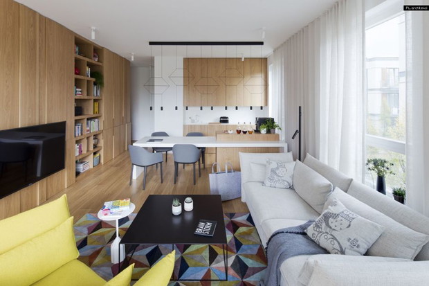 Nowoczesny apartament w Poznaniu, projekt: PL.architekci