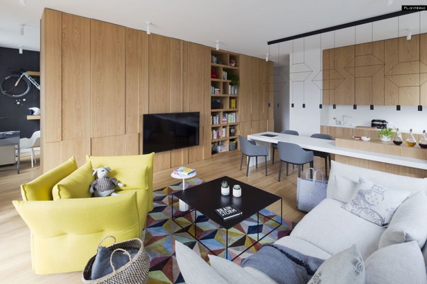 Nowoczesny apartament w Poznaniu, projekt: PL.architekci