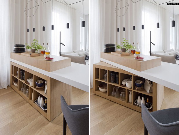 Nowoczesny apartament w Poznaniu, projekt: PL.architekci