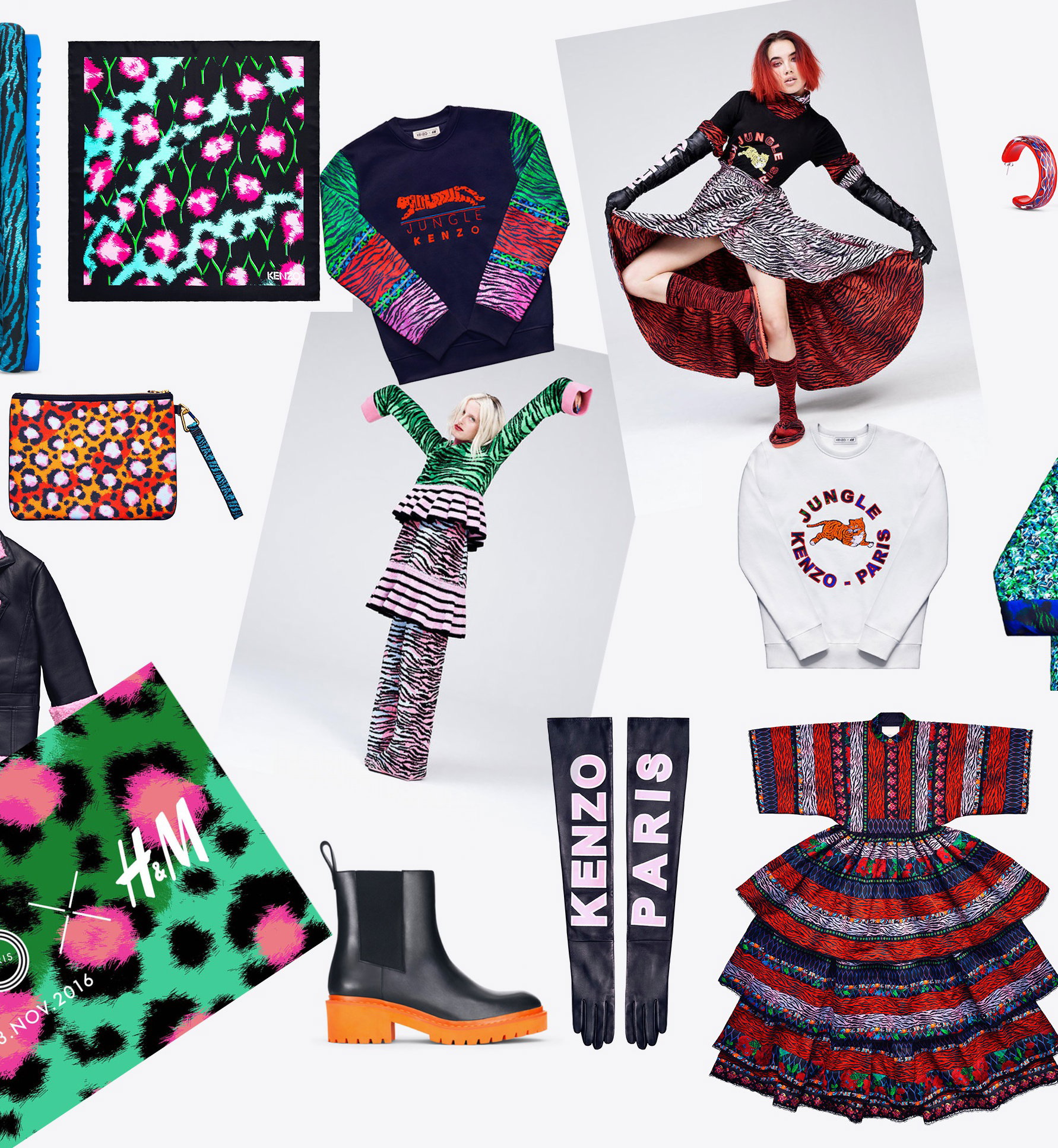 Kenzo x H&M - ceny + wszystkie elementy kolekcji, fot. mat. prasowe, kolaż ELLE