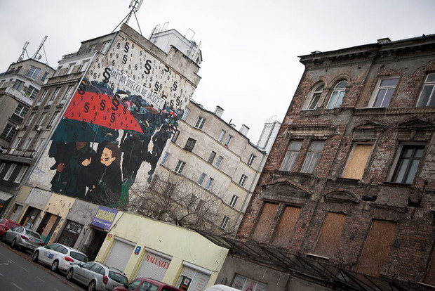 Mural Marty Frej ilustrujący Czarny Protest