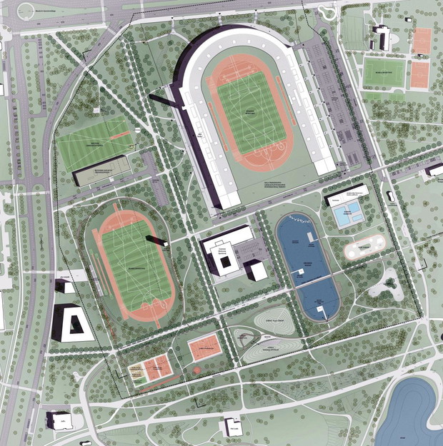 Nowy stadion Skry, projekt: Aleksander Wadas, Gdańsk.