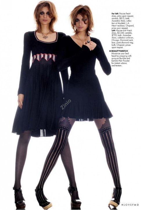 Renata Kaczoruk i Agata Kaczoruk w ELLE US, 2006 rok