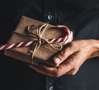 Man holding a gift box
