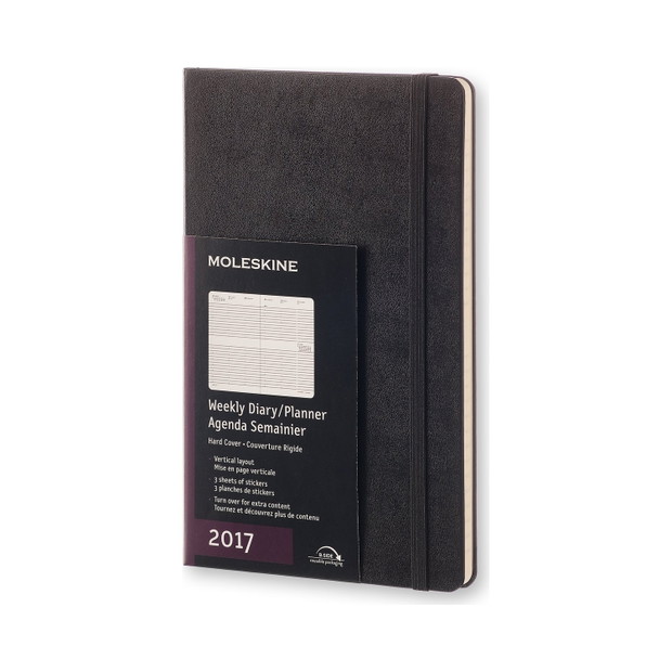 Kalendarz Moleskine w wersji czarnej, około 80 zł