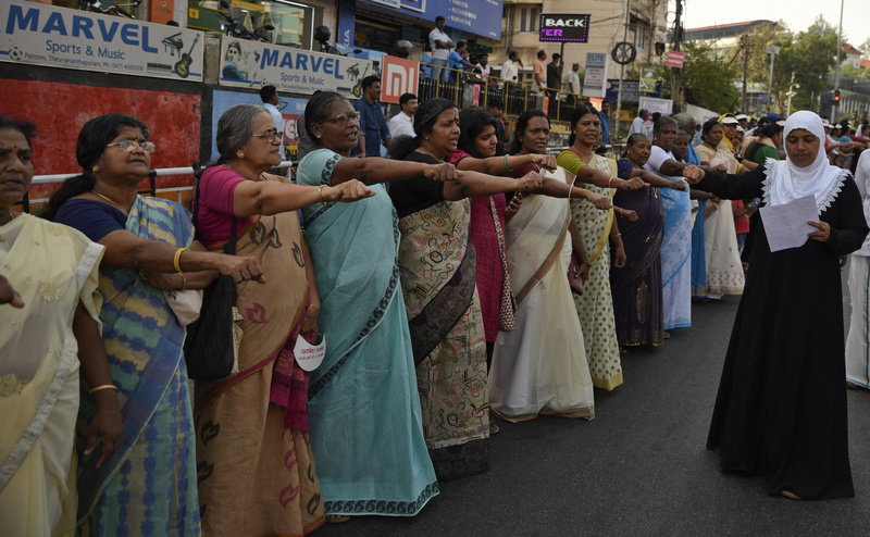 Protest kobiet, Kerala, Indie