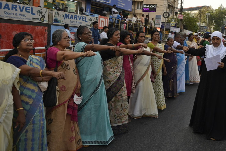 Protest kobiet, Kerala, Indie