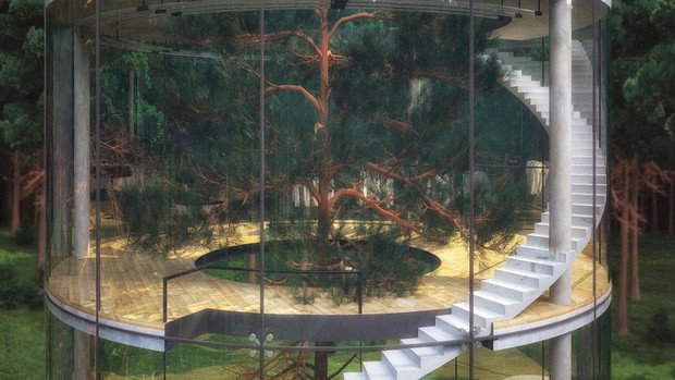 Nowoczesny domek na drzewie, A. Masow Architects, mat. prasowe