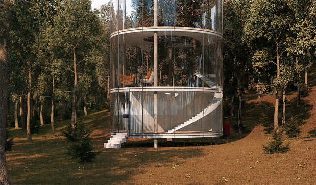 Nowoczesny domek na drzewie, A. Masow Architects, mat. prasowe
