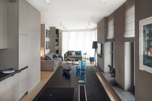Nowoczesny apartament na warszawskim Powiślu, projekt: architekt wnętrz Katarzyna Kraszewska