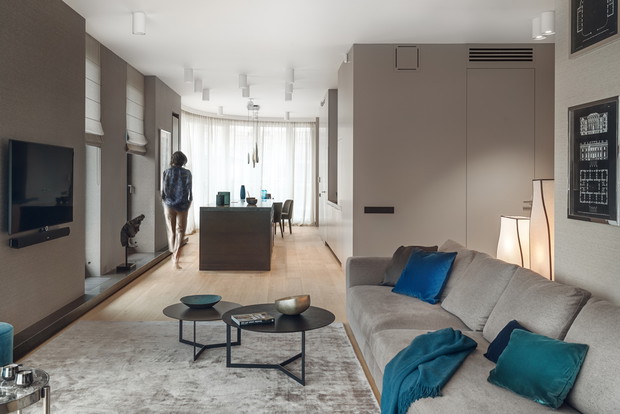 Nowoczesny apartament na warszawskim Powiślu, projekt: architekt wnętrz Katarzyna Kraszewska