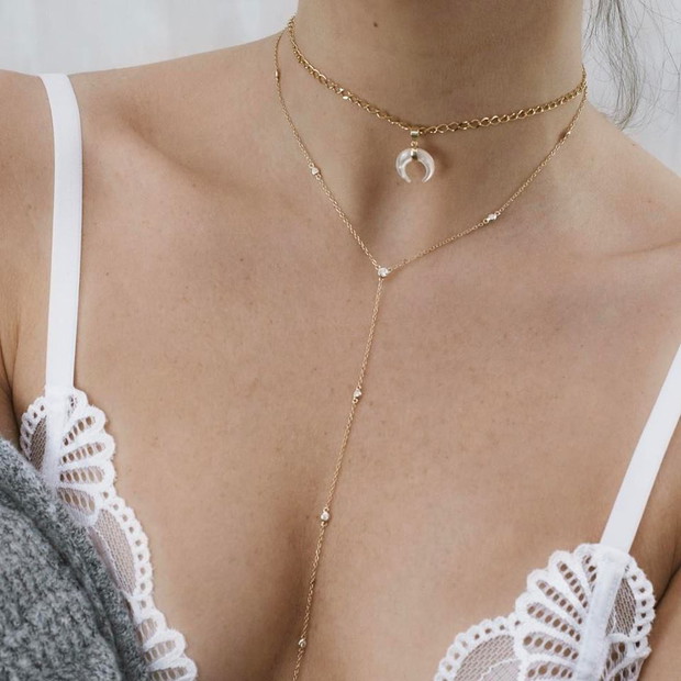Choker z łańcuszka, Luv Minimal