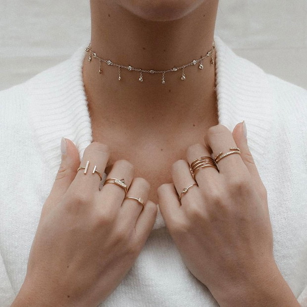 Choker z łańcuszka, Luv Minimal