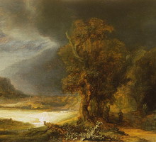 Rembrandt, Krajobraz z miłosiernym Samarytaninem