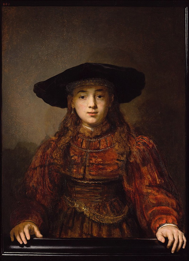 Rembrandt, Dziewczyna w ramie obrazu