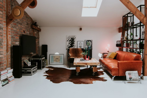 Loft na poddaszu poznańskiej kamienicy, projekt Piekary, projekt: Kuba Janiec, Agnieszka Szalbierz, Szalbierz Design