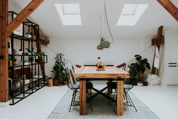 Loft na poddaszu poznańskiej kamienicy, projekt Piekary, projekt: Kuba Janiec, Agnieszka Szalbierz, Szalbierz Design