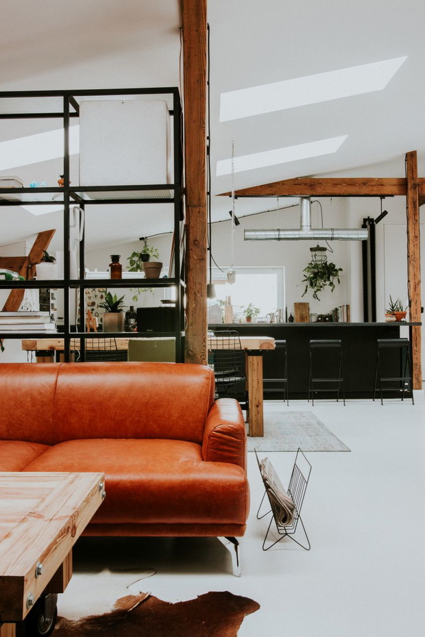 Loft na poddaszu poznańskiej kamienicy, projekt Piekary, projekt: Kuba Janiec, Agnieszka Szalbierz, Szalbierz Design