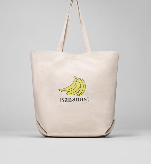 Bawełniana torba z motywem bananów