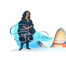 Zaha Hadid w Google Doodle, fot. google