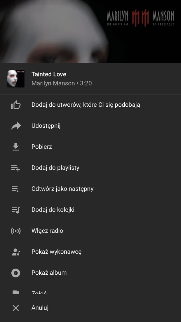 YouTube Music - test aplikacji
