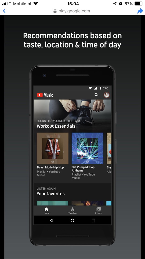 YouTube Music - test aplikacji