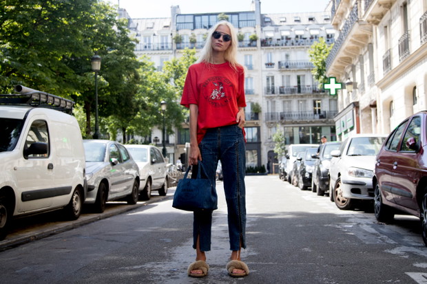 Street fashion:modelki na Paris Fashion Week haute couture AW17