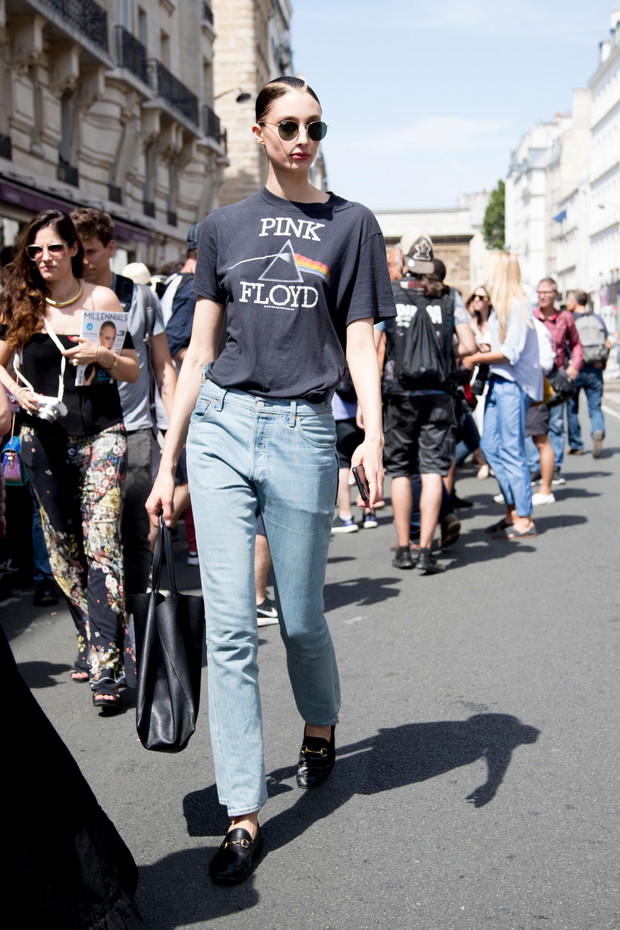 Street fashion:modelki na Paris Fashion Week haute couture AW17