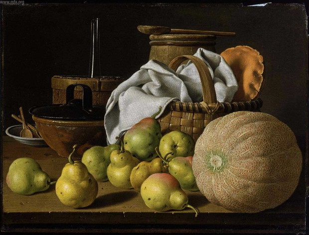 Luis Melendez, Still Life with Melon and Pears