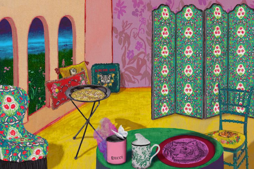 Kolekcja Gucci Décor na ilustracjach, courtesy Max Merry